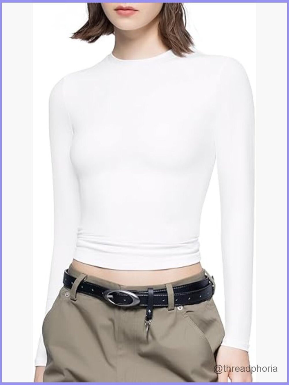 Long Sleeve Crew Neck Slim Fit T-Shirt Sexy Basic Tee